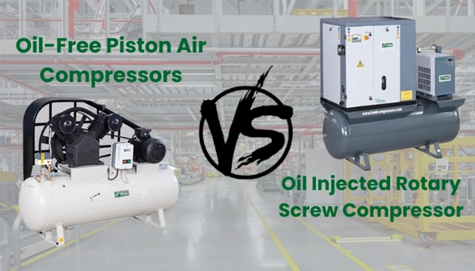 Oil-free vs oil-lubricated air compressors for the textile industry's production needs and goals