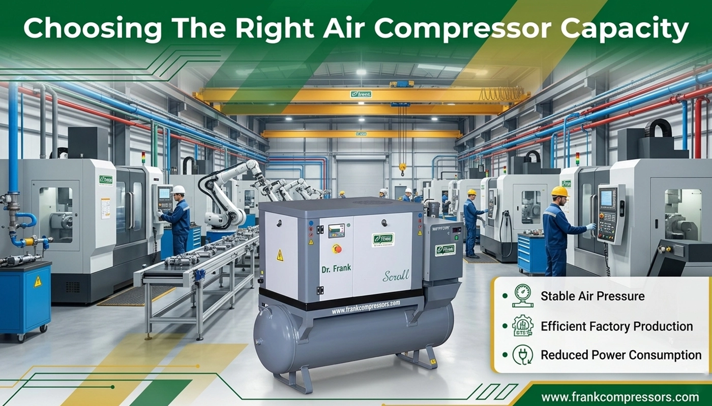 Right compressor capacity selection for better performance and efficient air system operation