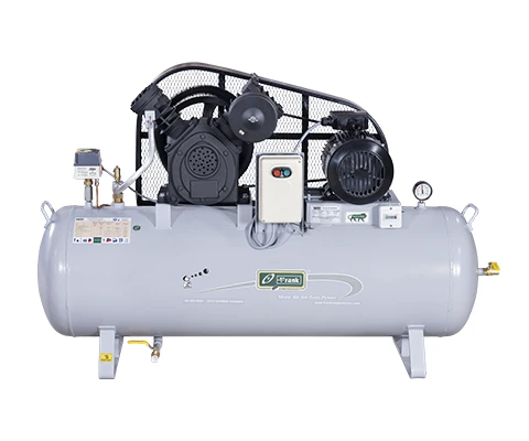 Frank Classicair grey tank mounted oil free reciprocating air compressor for clean air needs
