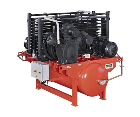 Frank PET 200I-500 tandem high pressure reciprocating compressor for PET bottle manufacturing
