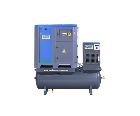 Frank Tusk 20-30 HP TM CDF rotary screw air compressor built for continuous heavy duty work
