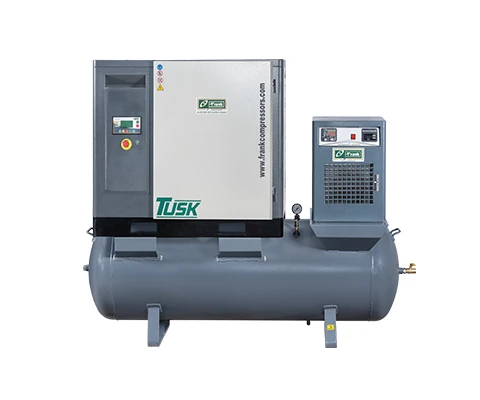 Frank Tusk 7.5-25 HP TM CDF oil injected rotary screw air compressor for industrial use
