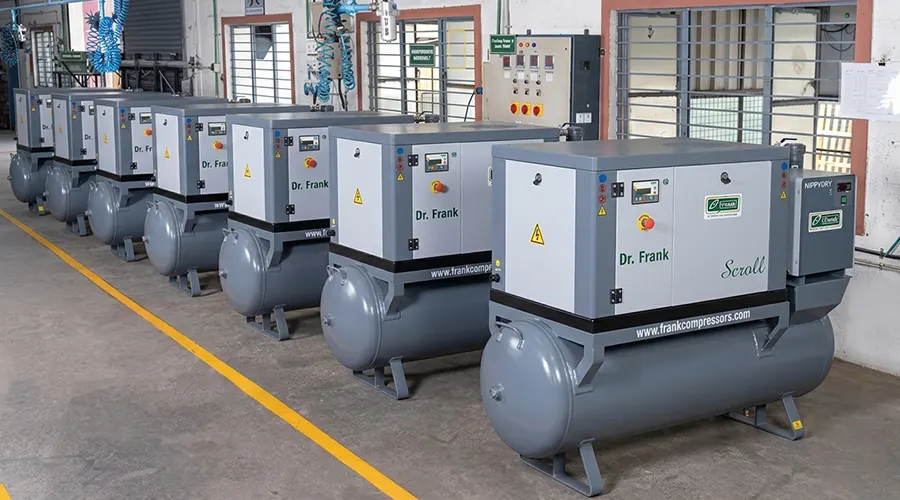 Wide range of Frank air compressor machines designed for high performance & industrial durability