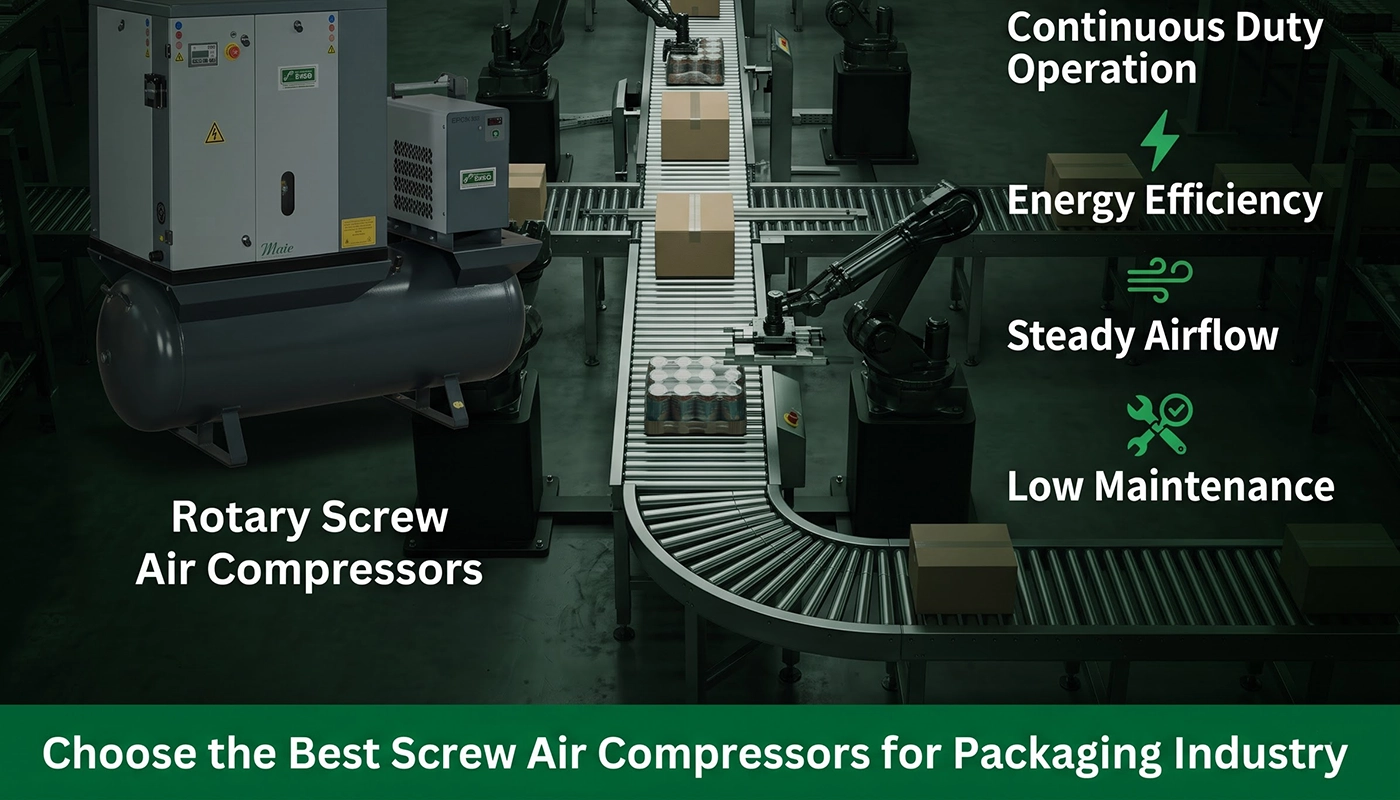 Get reliable rotary screw air compressors ensuring steady airflow, energy efficiency, and low maintenance.