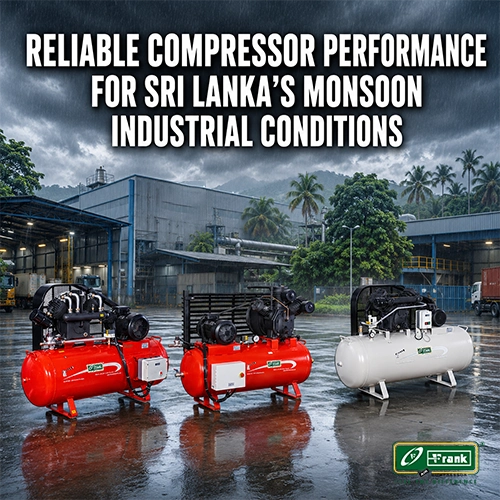 Industrial air compressor designed to support reliable operation in humid Sri Lanka conditions
