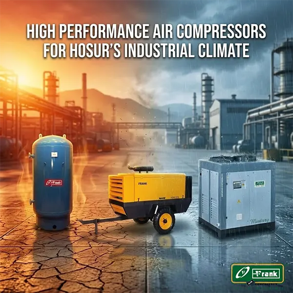 Dust-resistant compressors with high-grade intake filters designed for Hosur's industrial zones.