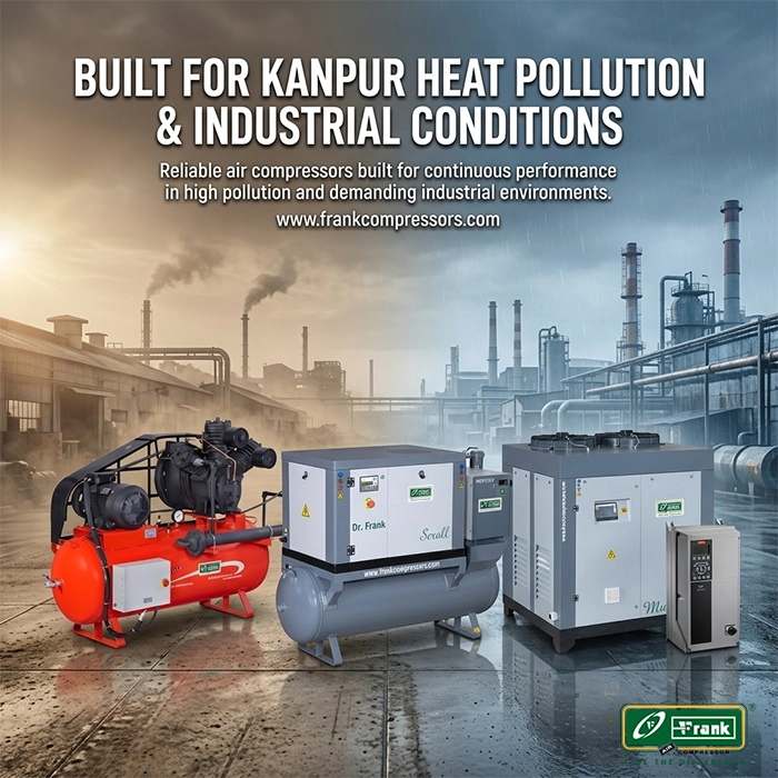 Rugged, dust-proof industrial compressors built for the local climate in Kanpur.