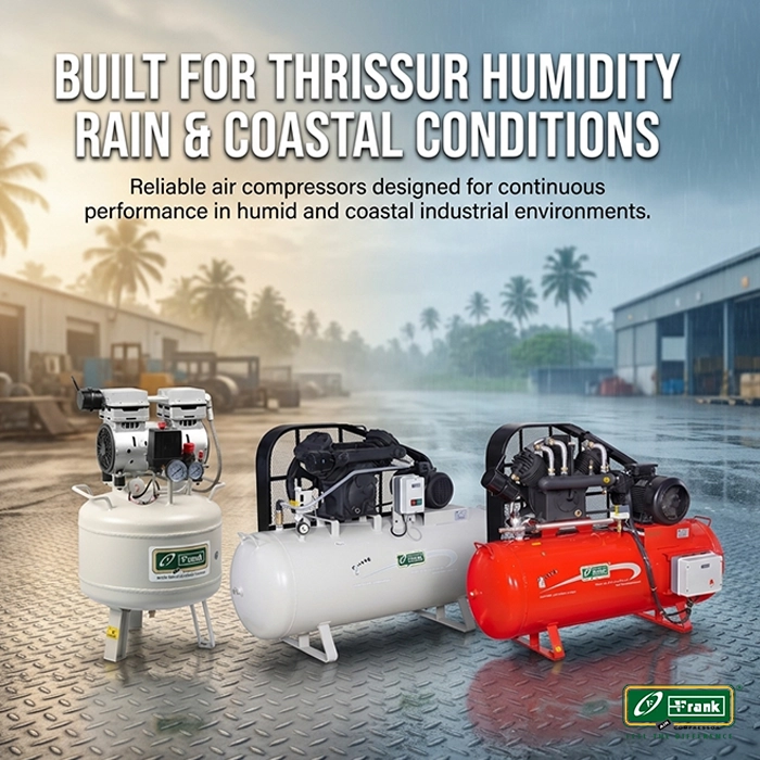 Specially designed dust-proof industrial compressors for conditions in Thrissur.