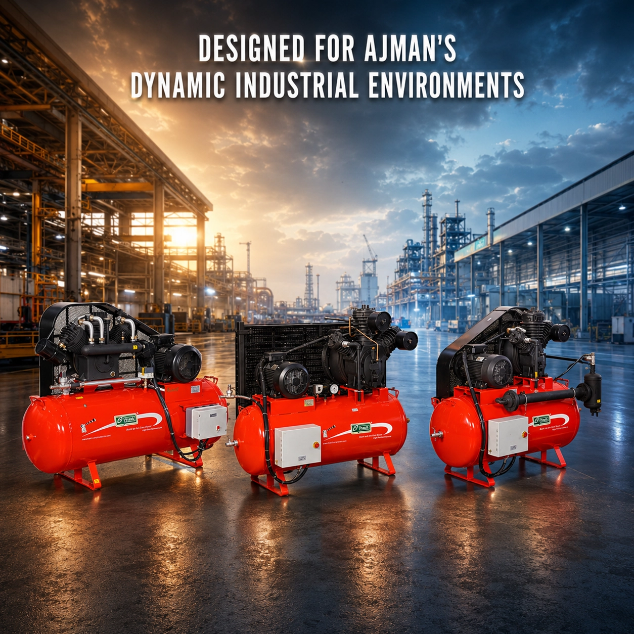 Frank Compressors supports Ajman industries with compressors built for heat humidity and dust