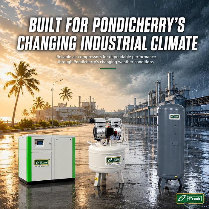Air compressor systems engineered for humidity heat and noise compliance in Pondicherry