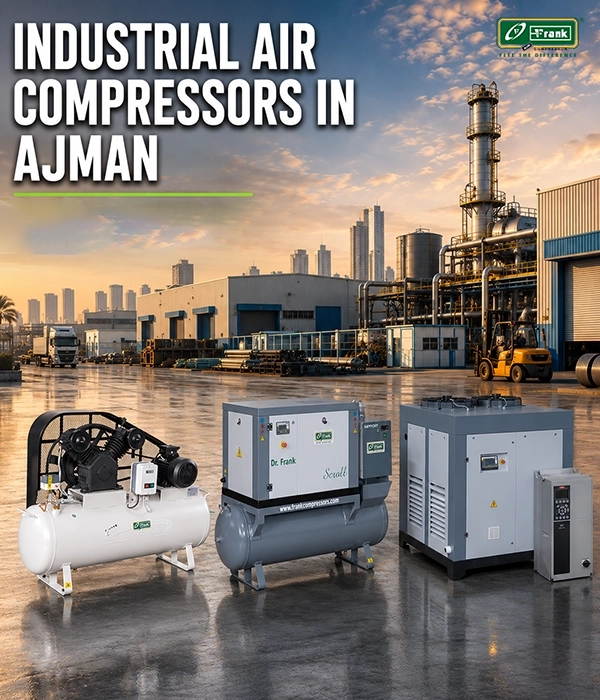 Frank Compressors supplies reliable industrial air compressors suited to Ajman conditions