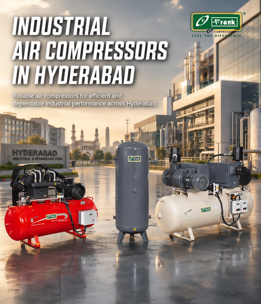Precision engineered screw compressors for pharmaceutical and engineering industries in Hyderabad