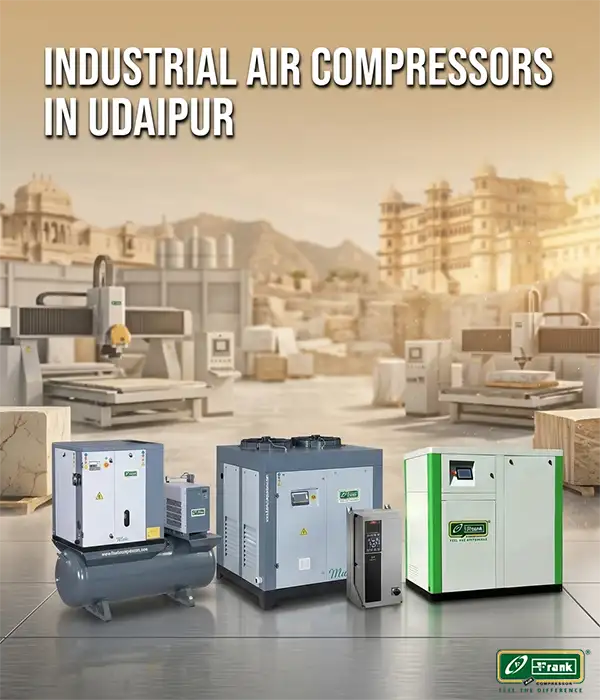High-performance industrial air compressors in Udaipur delivering reliable, energy-efficient operation